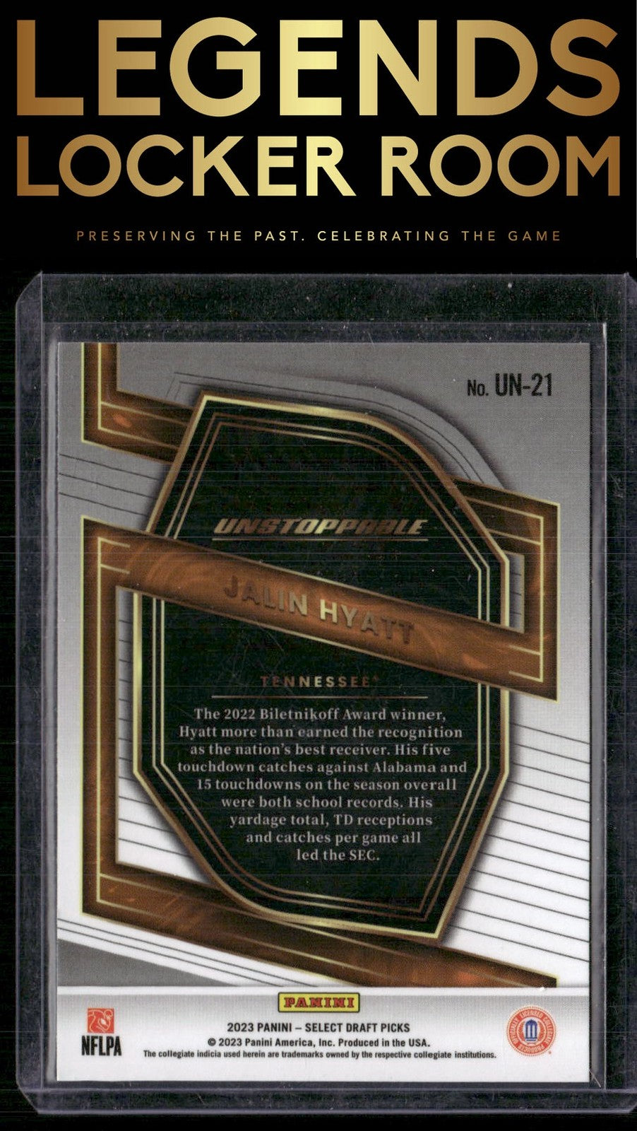 2023 Panini Select Draft Picks #UN-21 Jalin Hyatt Unstoppable