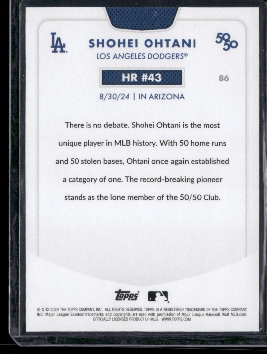 2024 Topps 50/50: Shohei Ohtani #43 Shohei Ohtani HR