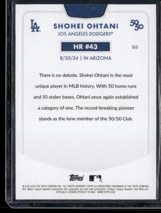 2024 Topps 50/50: Shohei Ohtani #43 Shohei Ohtani HR