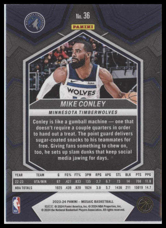 2023-24 Panini Mosaic #36 Mike Conley