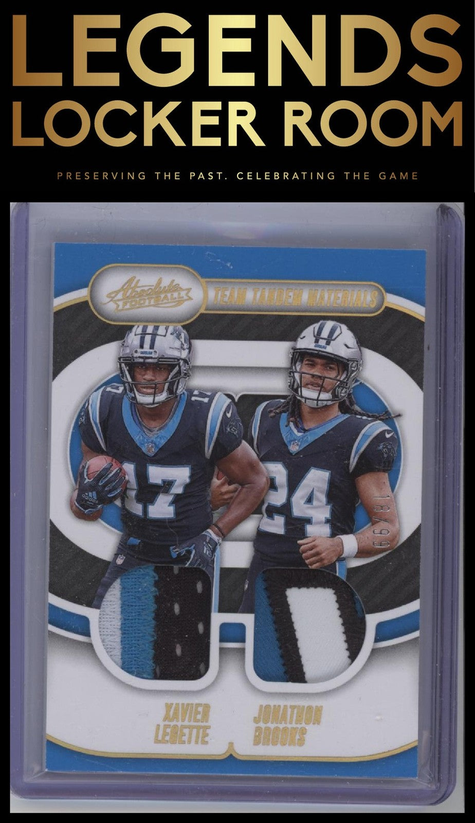 2024 Panini Absolute Xavier Legette / Jonathon Brooks Team Tandem Materials Gold