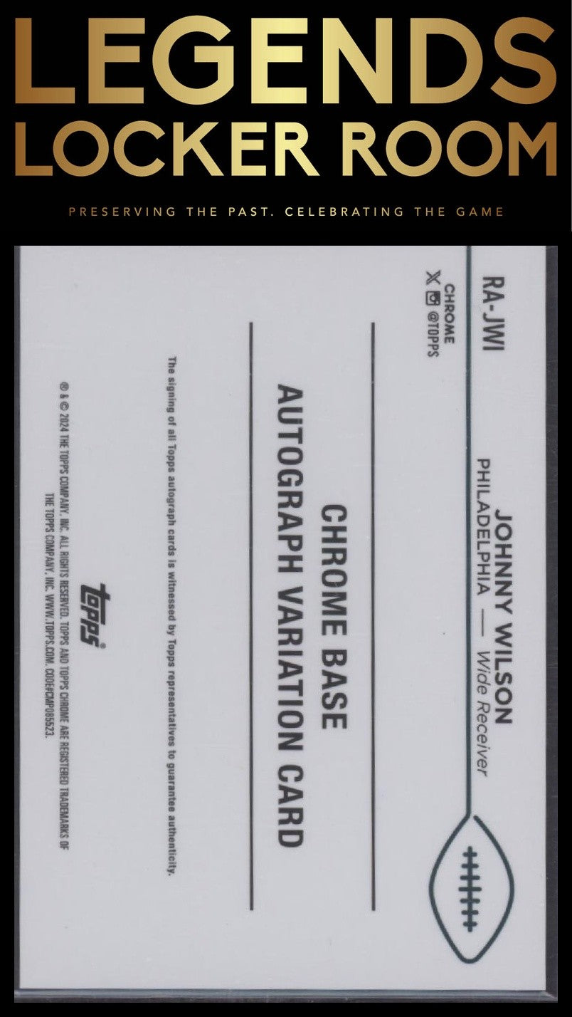 2024 Topps Chrome Johnny Wilson Rookie Auto Green Geometric Refractor /99