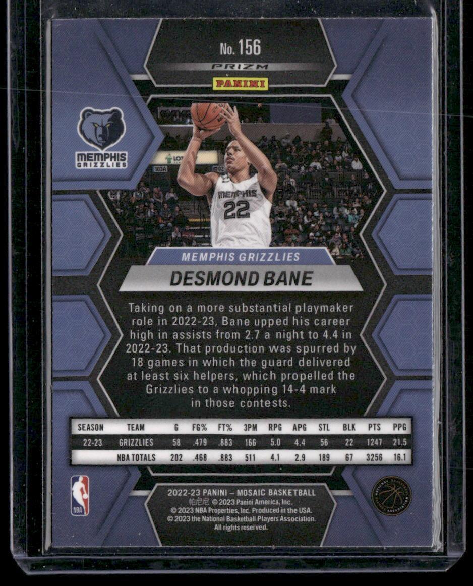 2022-23 Panini Mosaic #156 Desmond Bane Green