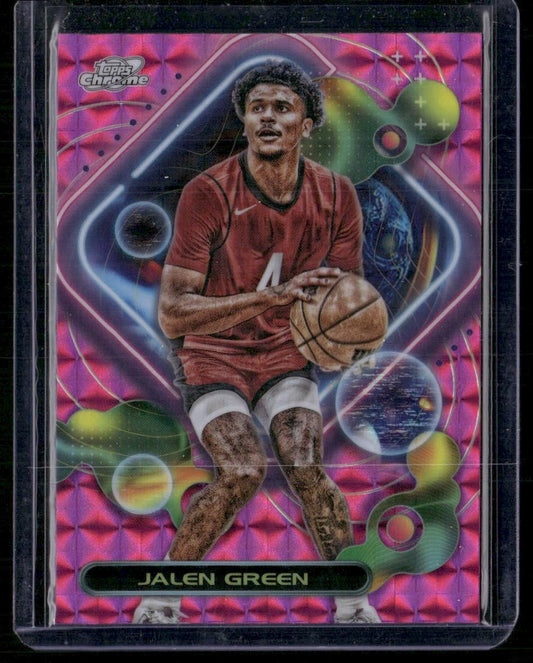 2023-24 Topps Chrome Cosmic #46 Jalen Green Pink Galaxy Refractors