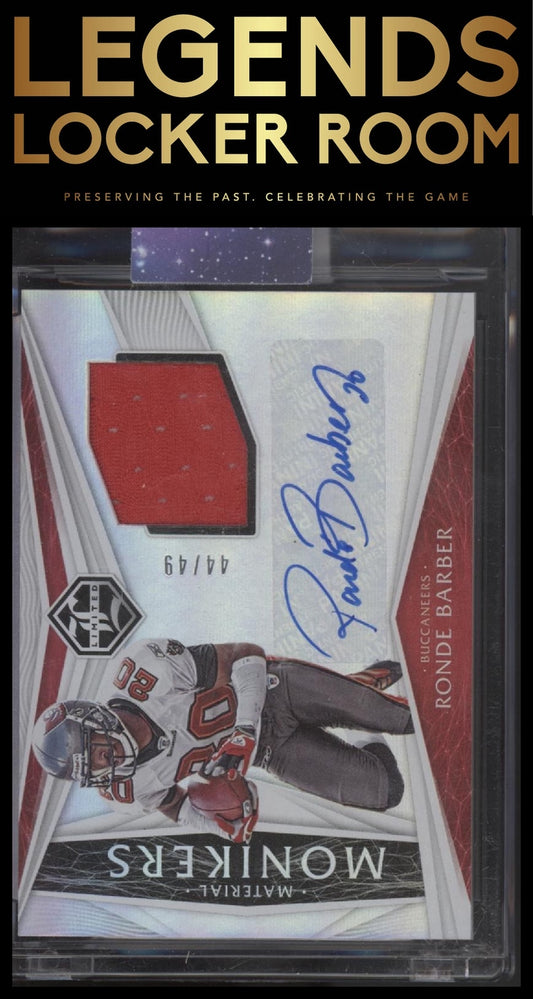 2020 Panini Limited #MM-RB Ronde Barber Material Monikers #/49
