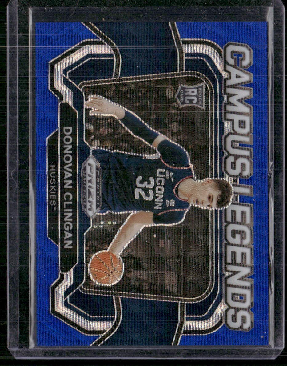 2024 Panini Prizm Draft Picks Donovan Clingan Campus Legends Blue Wave /249
