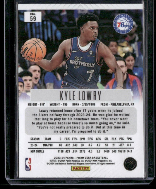 2023-24 Panini Prizm Deca #59 Kyle Lowry