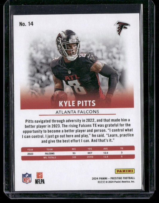 2024 Panini Prestige #14 Kyle Pitts Dots Xtra Points
