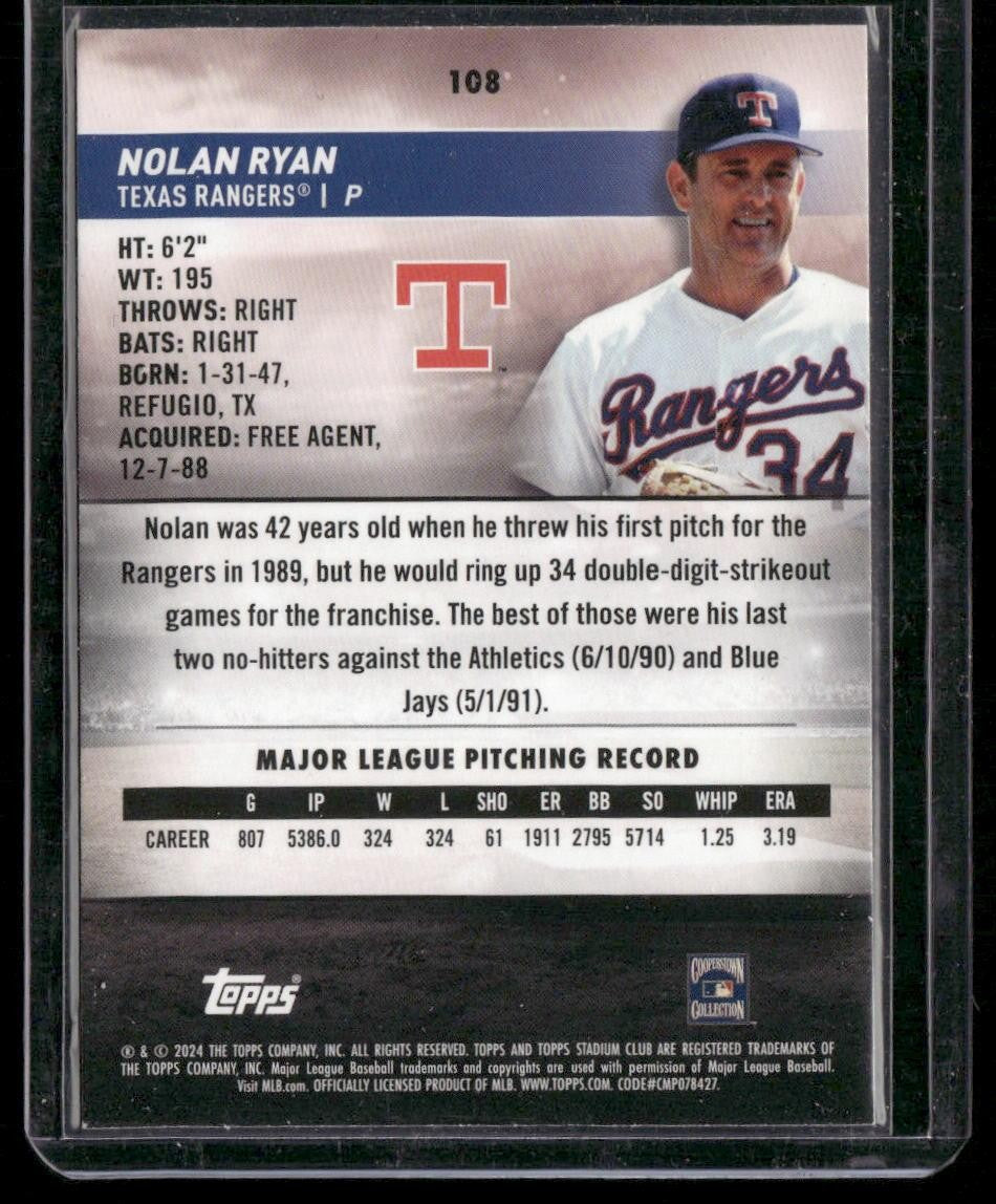 2024 Stadium Club #108 Nolan Ryan