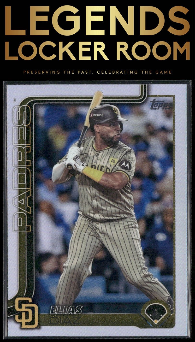 2025 Topps #501 Elias Díaz Aqua Rainbow Foil