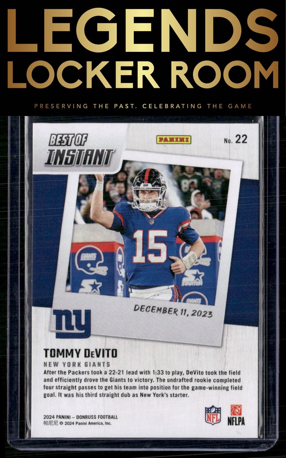 2023 Panini Instant NFL #85 Tommy DeVito