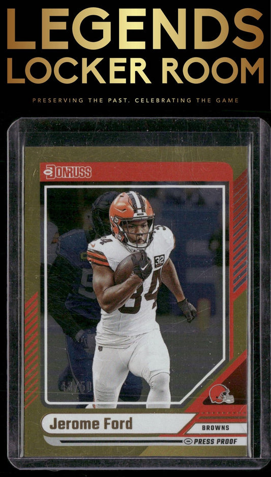 2024 Donruss #136 Jerome Ford Press Proof Gold #/50