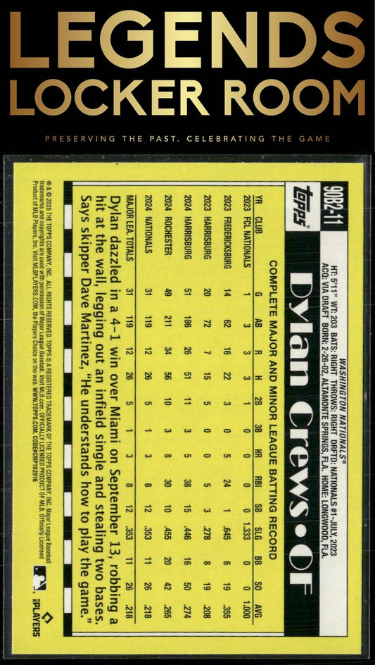 2025 Topps Dylan Crews 1990 Topps Baseball 35th Anniversary (Series Two)
