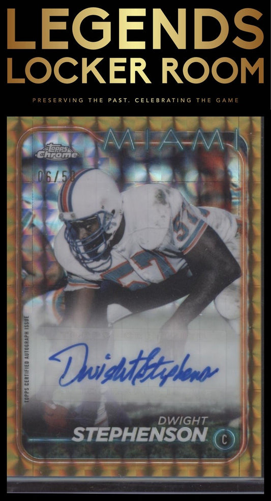 2024 Topps Chrome Dwight Stephenson Auto Gold Geometric Refractor /50