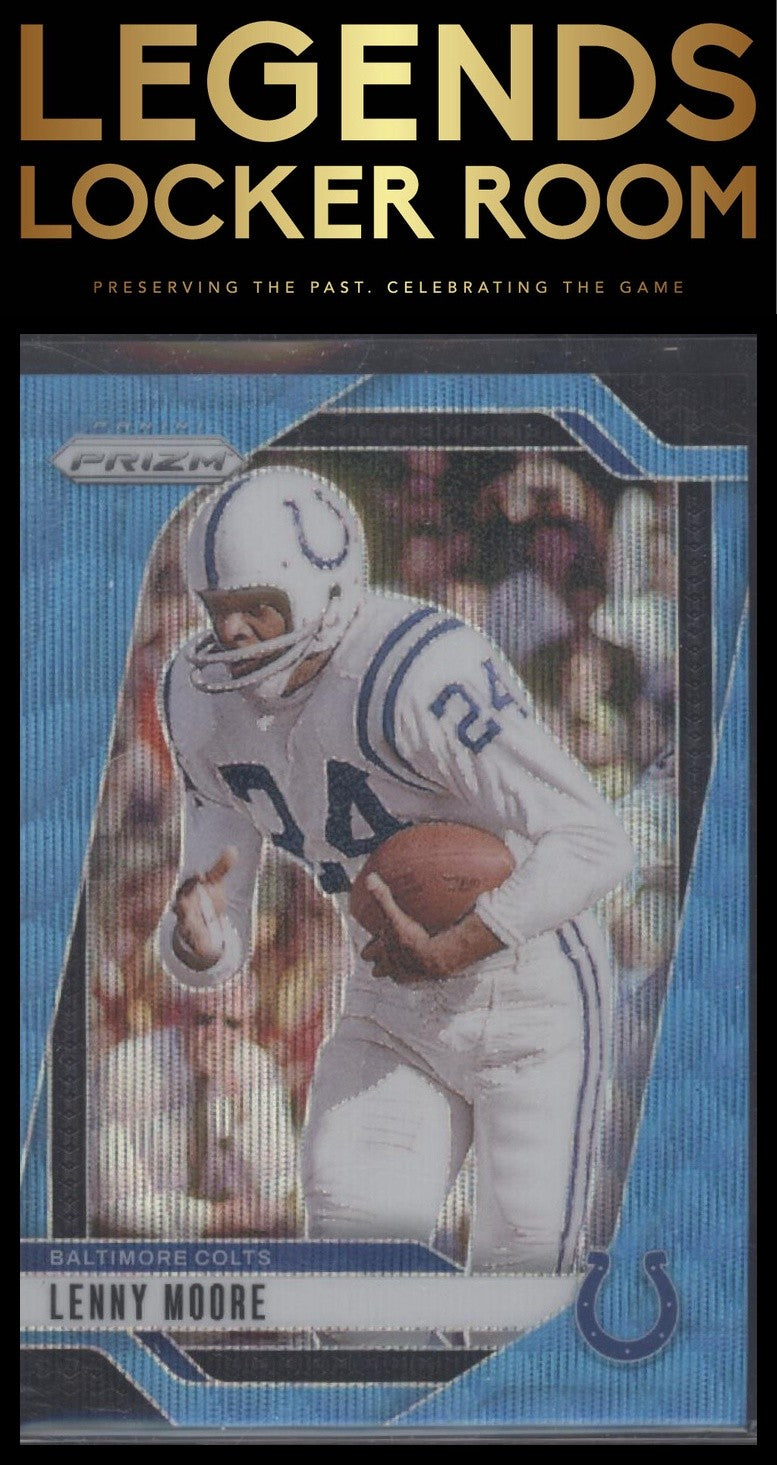 2024 Panini Prizm #296 Lenny Moore Blue Wave #/230