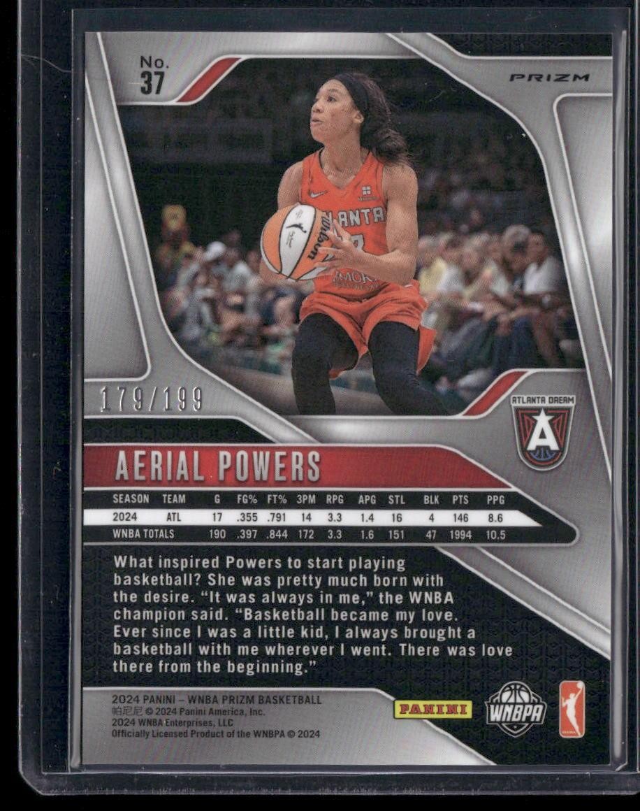 2024 Panini Prizm WNBA #37 Aerial Powers Blue Prizms #/199