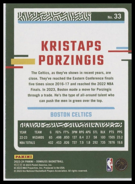 2023-24 Donruss #33 Kristaps Porzingis