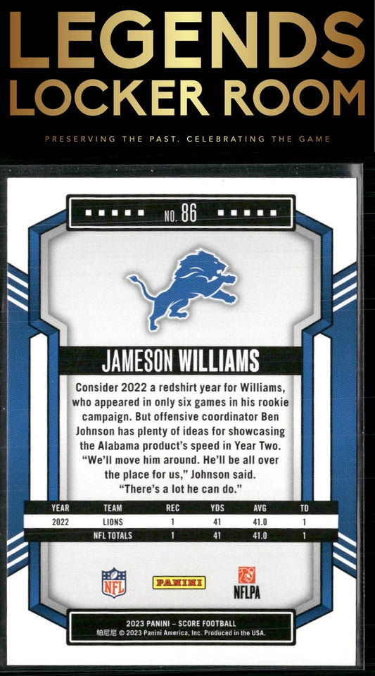 2023 Score #86 Jameson Williams