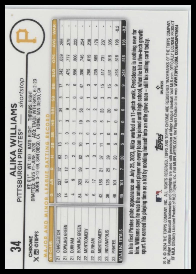 2024 Topps Chrome #34 Alika Williams