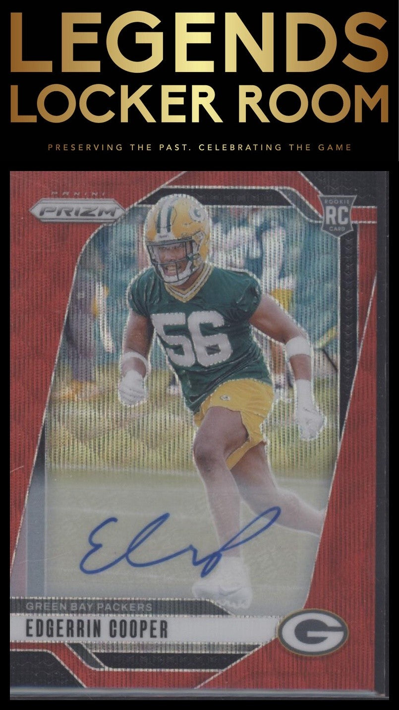 2024 Panini Prizm #331 Edgerrin Cooper Rookie Autographs Red Wave Prizm #/149
