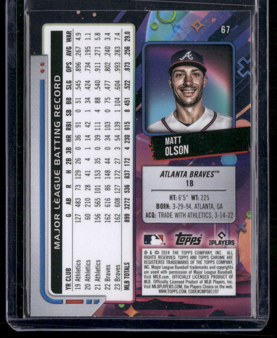 2024 Topps Chrome Cosmic #67 Matt Olson