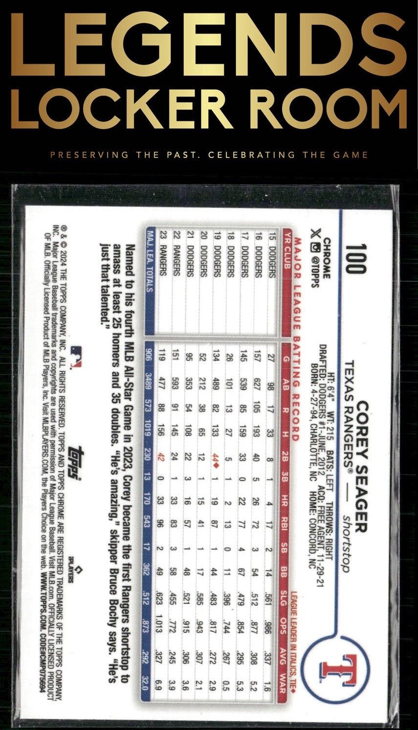 2024 Topps Chrome #100 Corey Seager
