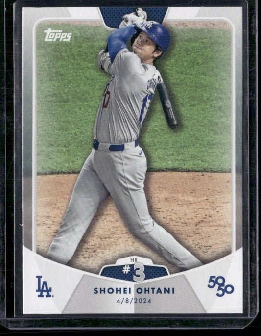 2024 Topps 50/50: Shohei Ohtani HR #3  Shohei Ohtani
