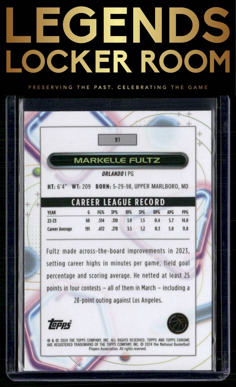 2023-24 Topps Chrome Cosmic #91 Markelle Fultz