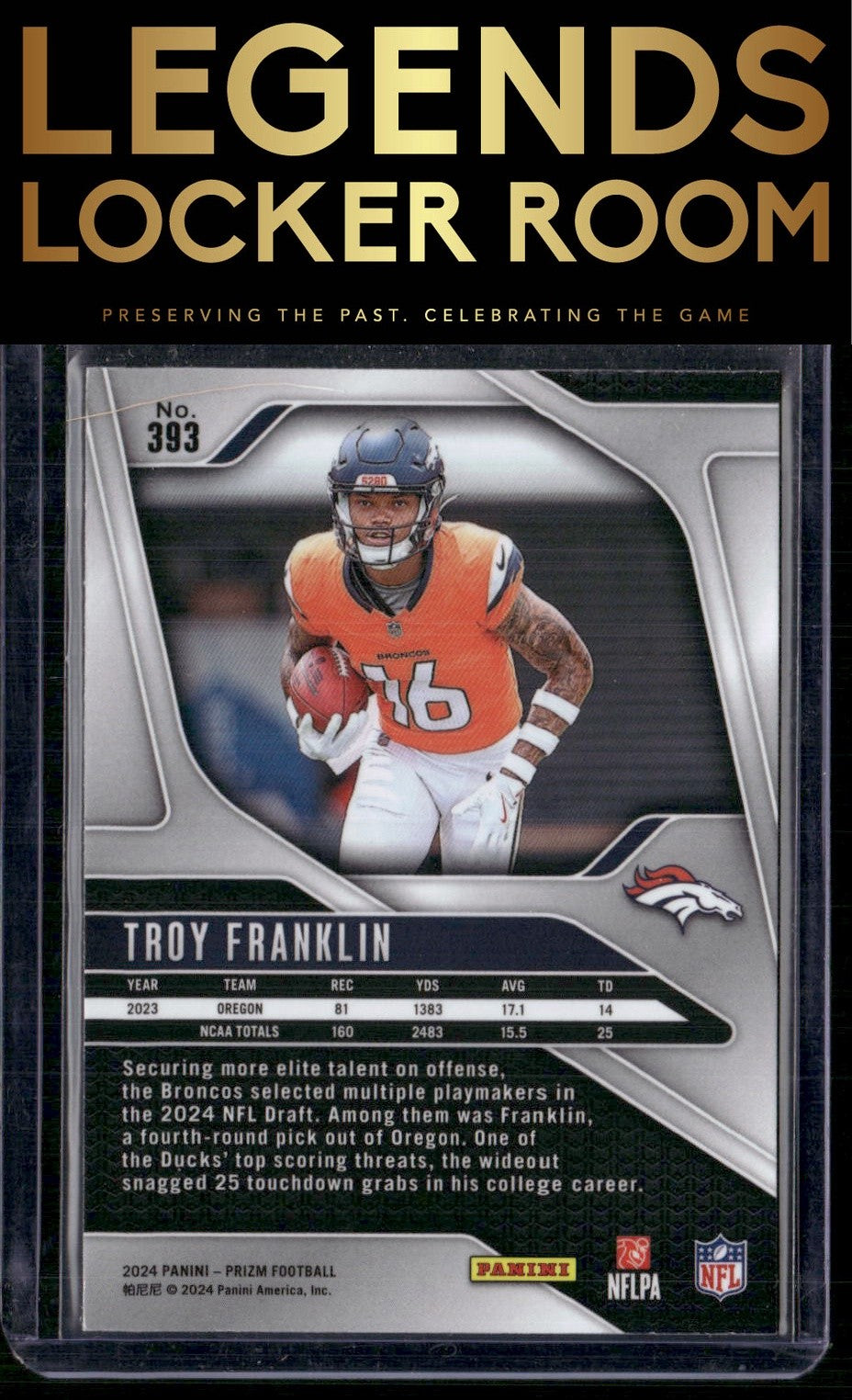 2024 Panini Prizm #393 Troy Franklin