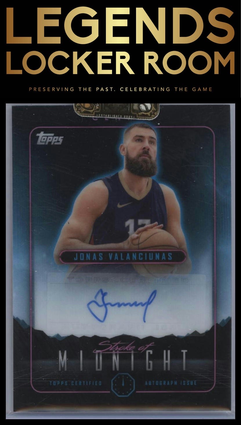 2023-24 Topps Midnight #SMA-JV Jonas Valanciunas Stroke of Midnight Autographs