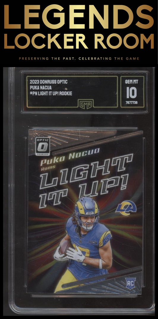 2023 Donruss Optic #LU-PN Puka Nacua Light It Up! GMA 10