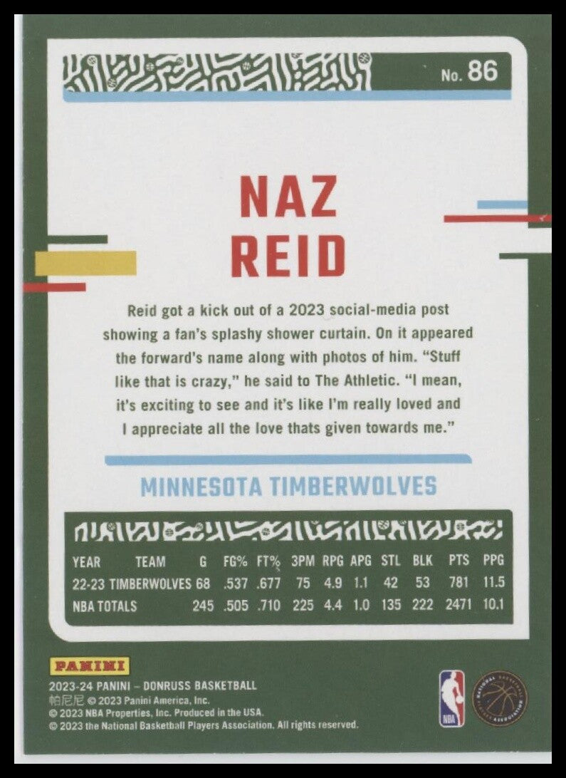 2023-24 Donruss #86 Naz Reid
