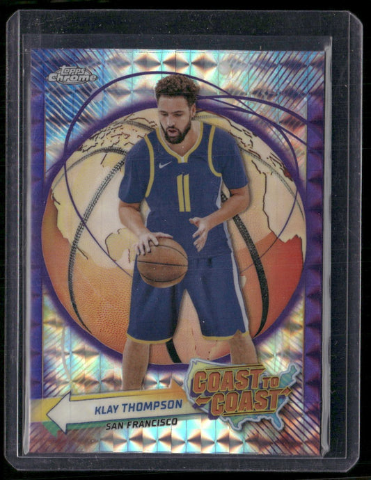 2023-24 Topps Chrome #CC-22 Klay Thompson Coast to Coast Geometric Purple