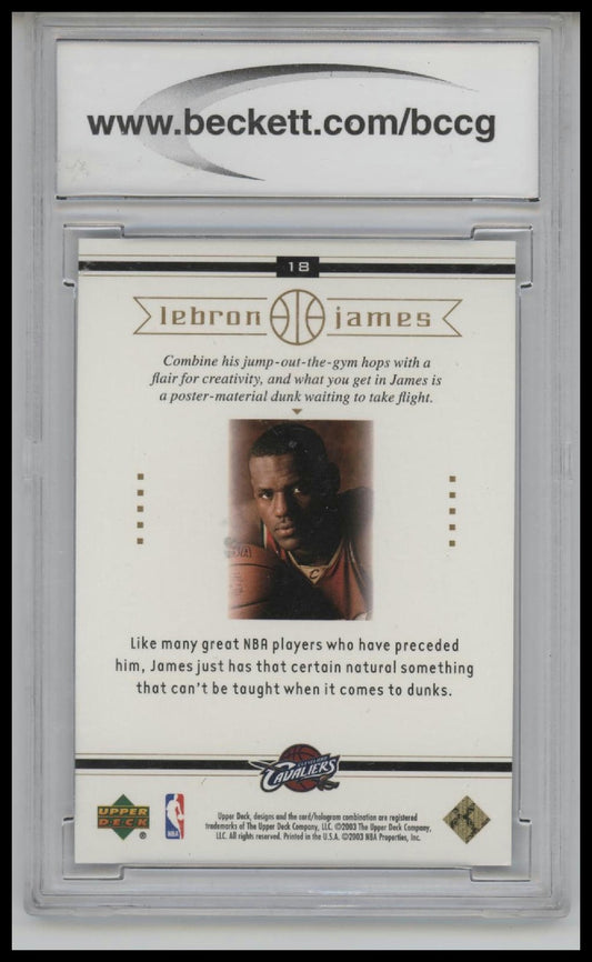 2003 Upper Deck LeBron James Box Set #18 LeBron James BCCG 10.0
