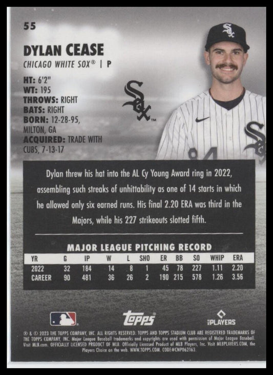 2023 Stadium Club #55 Dylan Cease Red Foil