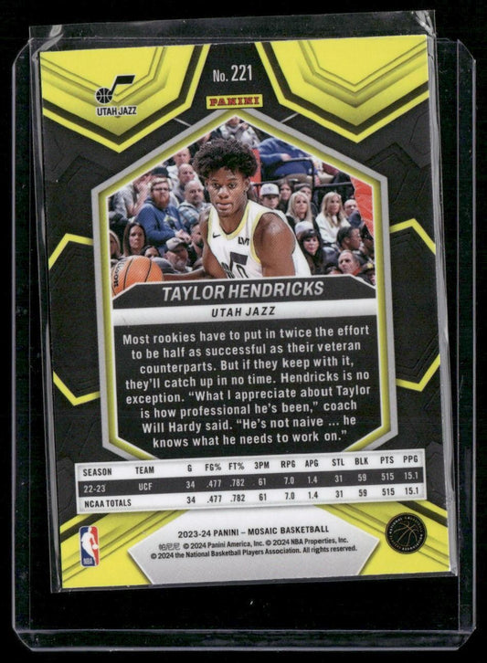 2023-24 Panini Mosaic #221 Taylor Hendricks
