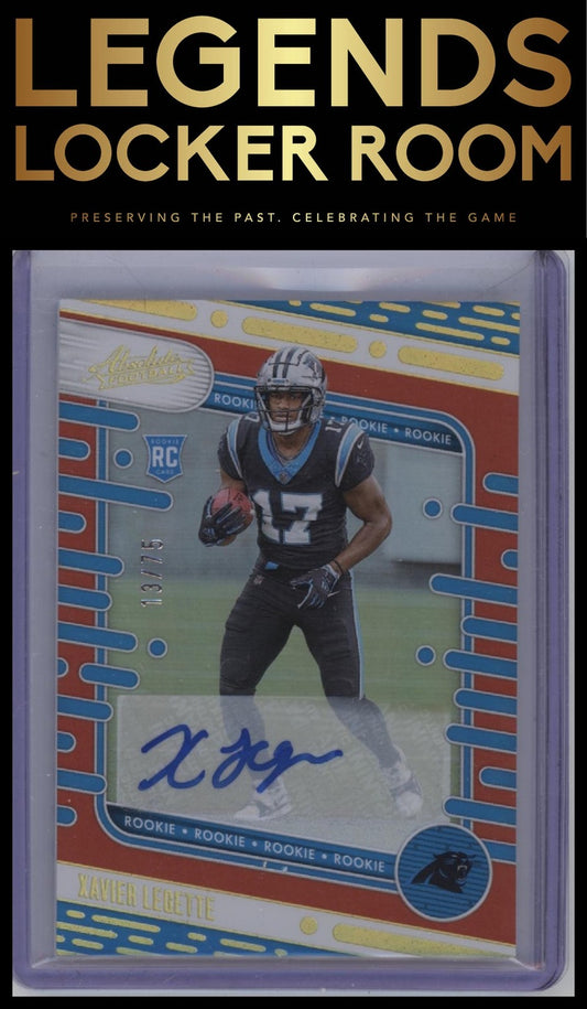 2024 Panini Absolute #132 Xavier Legette Signature Rookies Spectrum Orange #/75