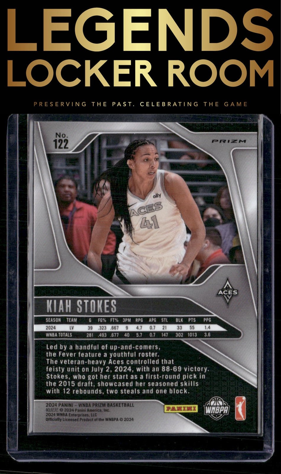 2024 Panini Prizm WNBA #122 Kiah Stokes Silver Prizms