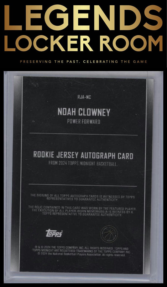2023-24 Topps Midnight Noah Clowney Rookie Jersey Auto Moonrise /25