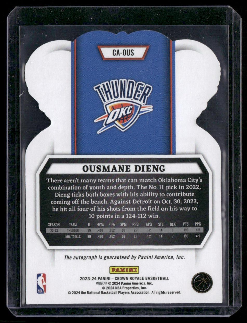 2023-24 Panini Crown Royale #CA-OUS Ousmane Dieng Crown Autographs #/125