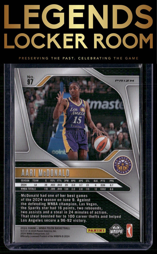 2024 Panini Prizm WNBA #97 Aari McDonald Silver Prizms
