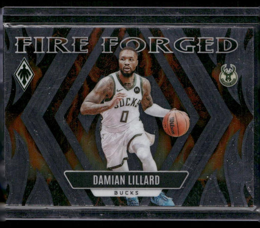 2023-24 Panini Phoenix #7 Damian Lillard Fire Forged