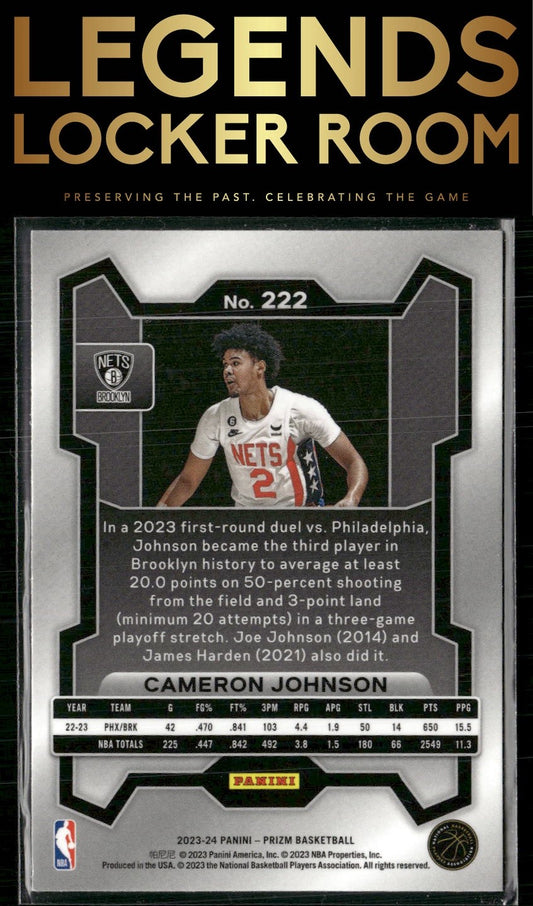 2023-24 Panini Prizm #222 Cameron Johnson
