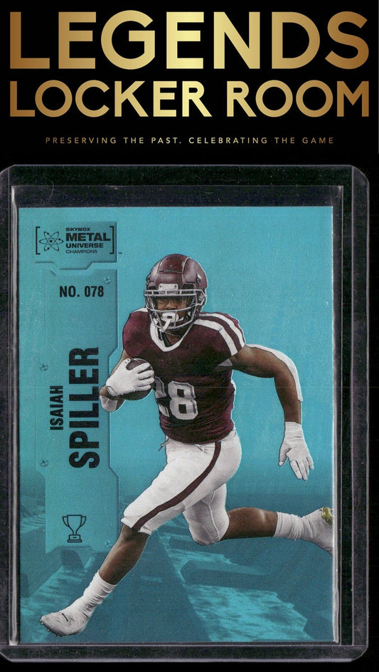2022 SkyBox Metal Universe Champions #078 Isaiah Spiller Aqua