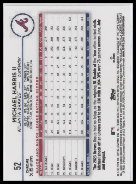 2024 Topps Chrome #52 Michael Harris II