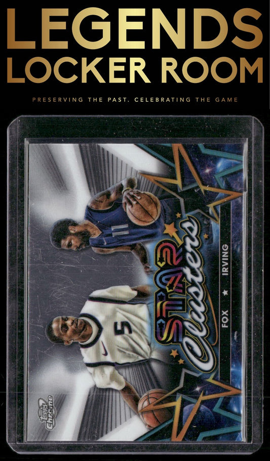 2023-24 Topps Chrome Cosmic #SC-7 De'Aaron Fox / Kyrie Irving Star Clusters