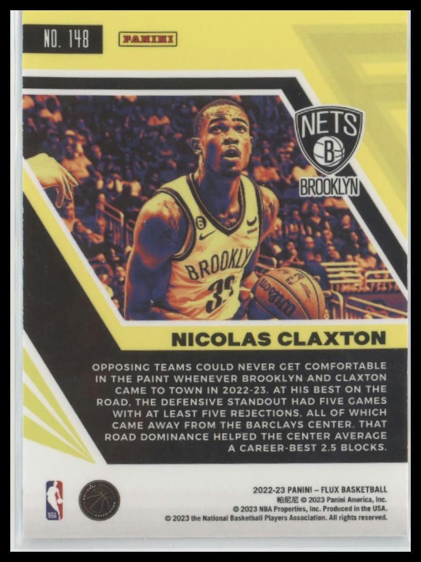 2022-23 Panini Flux #148 Nicolas Claxton