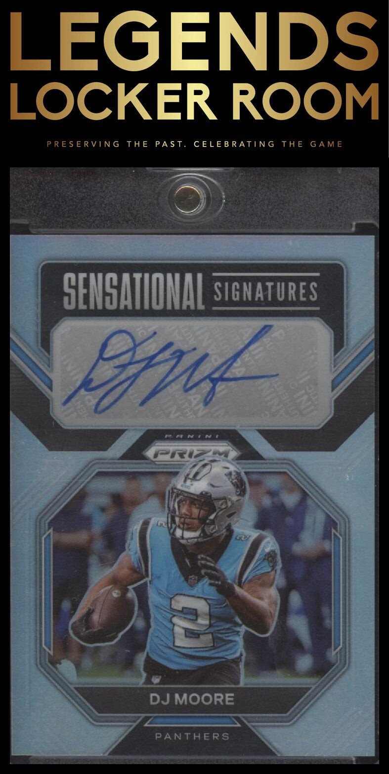 2022 Panini Prizm #SS-DJM DJ Moore Sensational Signatures #/125