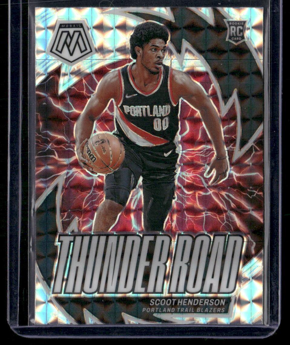 2023-24 Panini Mosaic #14 Scoot Henderson Thunder Road Mosaic