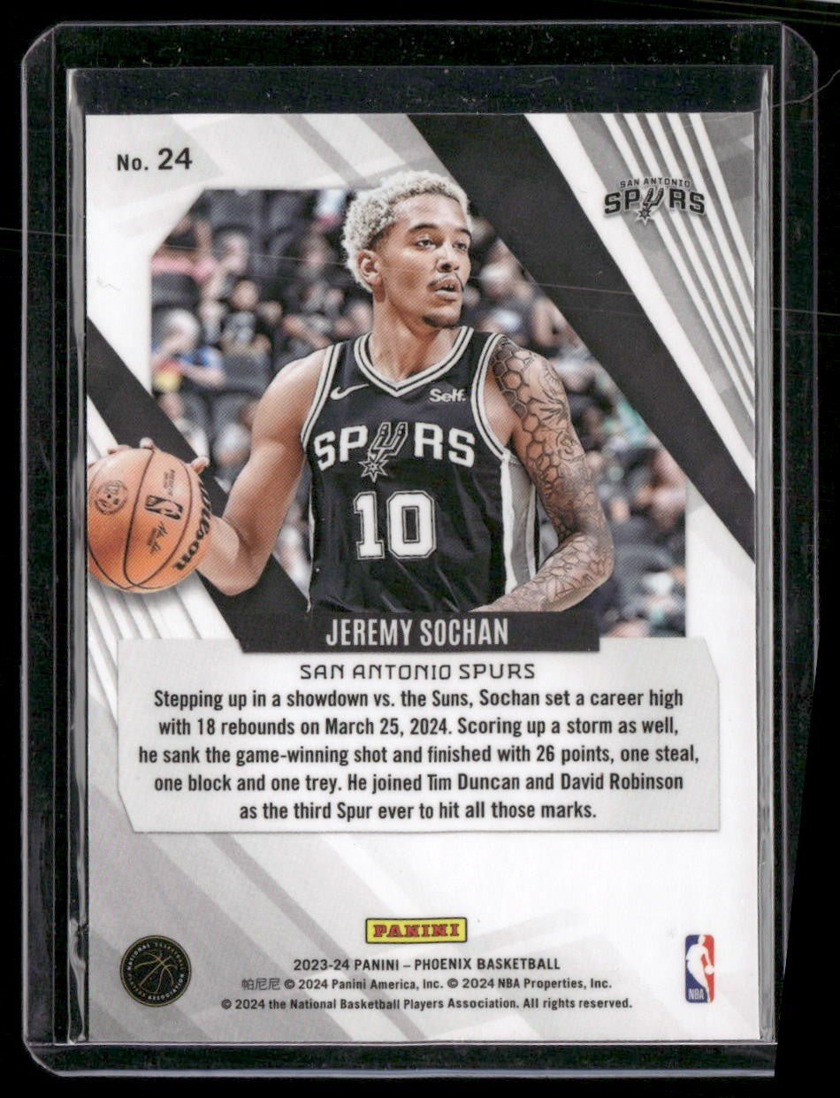 2023-24 Panini Phoenix #24 Jeremy Sochan
